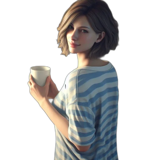 dress, face, robot, staff transparent PNG cut-out