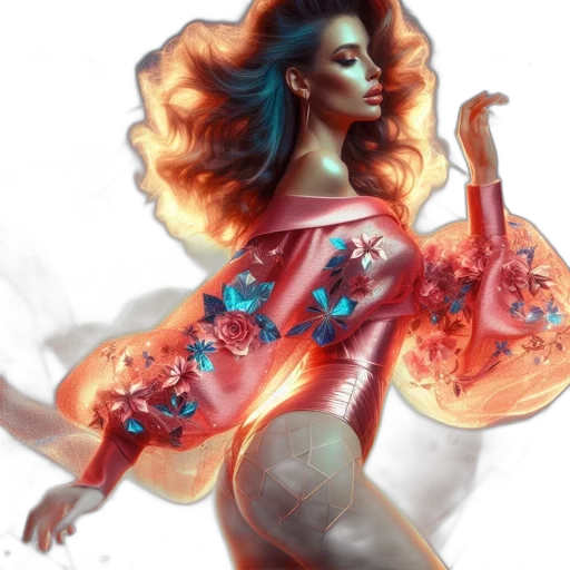 dress, fantasy art, concept art, photorealistic transparent PNG cut-out