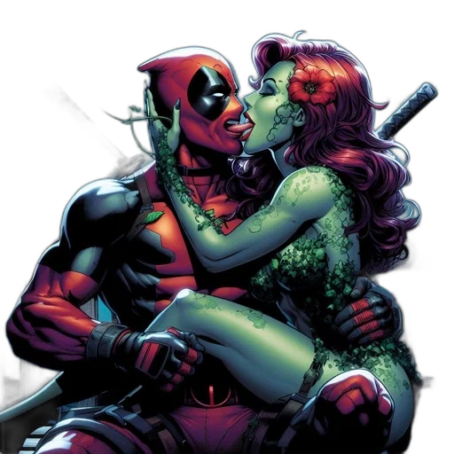 comic book art, concept art, two, animated transparent PNG cut-out