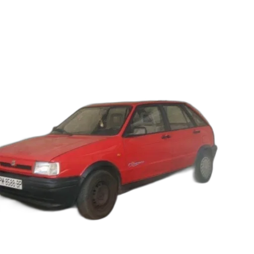 car, 3d render, photorealistic, red transparent PNG cut-out