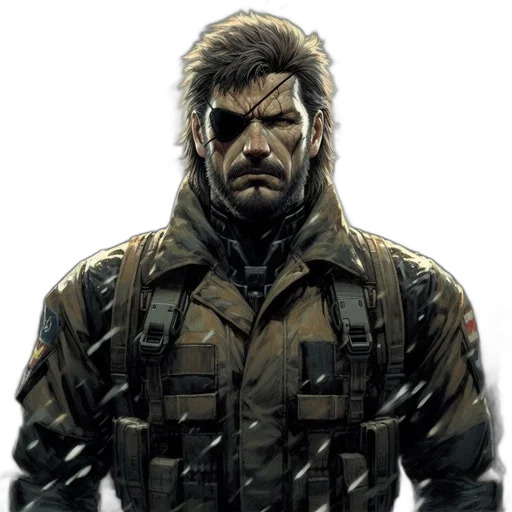 jacket, face, concept art, comic book art transparent PNG cut-out