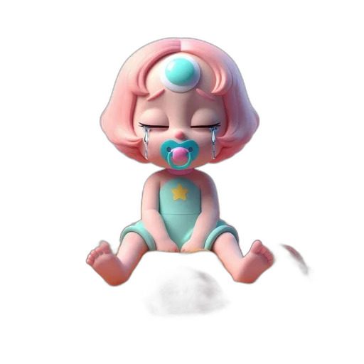robot, creature, staff, 3d render transparent PNG cut-out