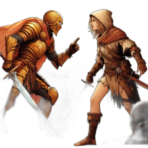 concept art, fantasy art, comic book art, pixel art transparent PNG cut-out