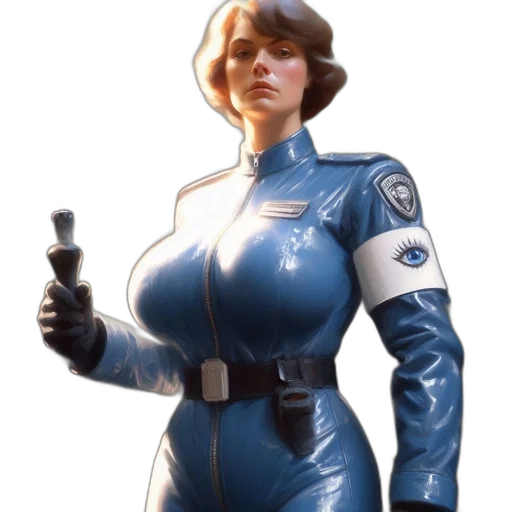 staff, jacket, robot, weapon transparent PNG cut-out