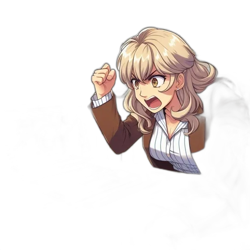 staff, weapon, face, hair transparent PNG cut-out