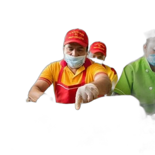 staff, mask, 3d render, photorealistic transparent PNG cut-out
