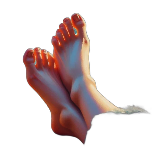 shoes, creature, photorealistic, 3d render transparent PNG cut-out