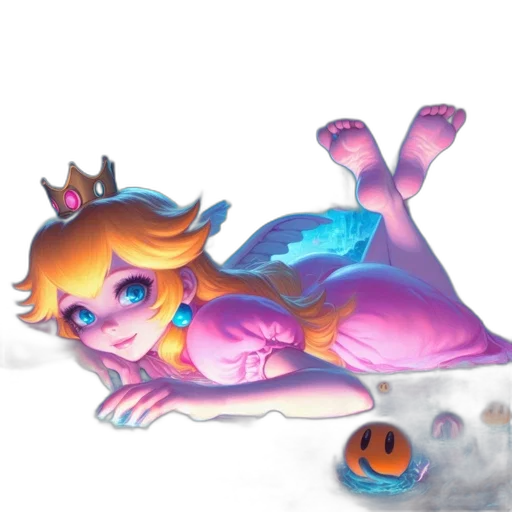 crown, creature, dress, staff transparent PNG cut-out