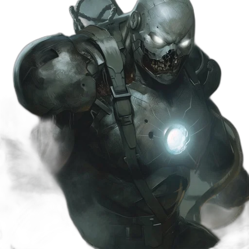 robot, mask, weapon, concept art transparent PNG cut-out