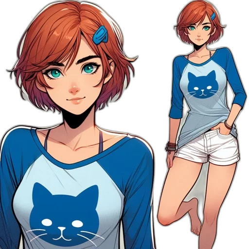dress, comic book art, concept art, anime transparent PNG cut-out