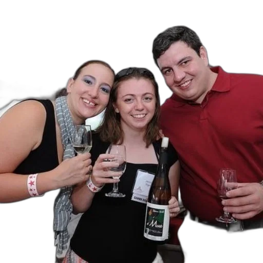 bottle, staff, three, people transparent PNG cut-out