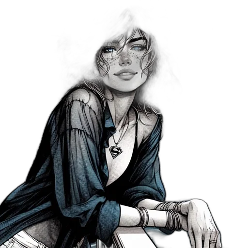 comic book art, concept art, fantasy art, cartoon transparent PNG cut-out