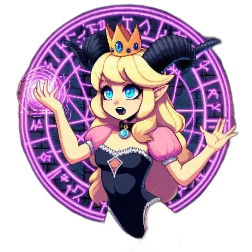 crown, staff, pixel art, fantasy art transparent PNG cut-out