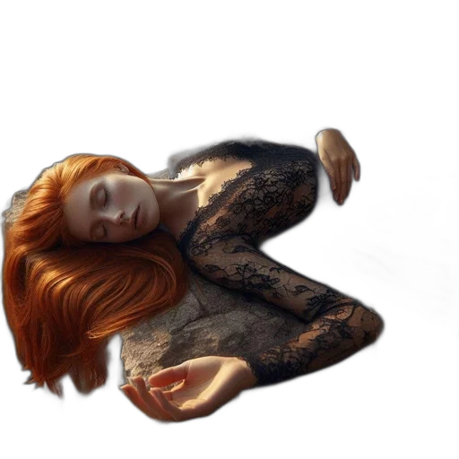 hair, creature, dress, face transparent PNG cut-out