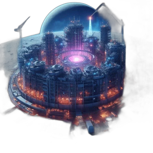 concept art, cyberpunk, 3d render, fantasy art transparent PNG cut-out