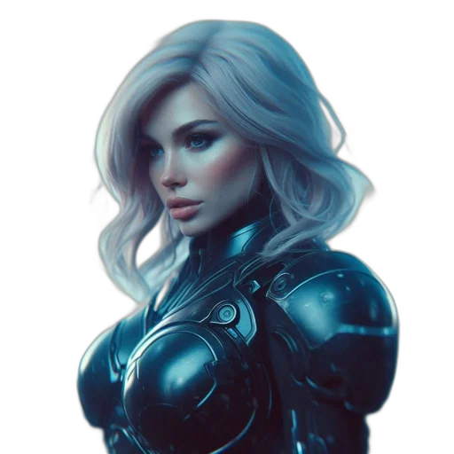 robot, face, concept art, comic book art transparent PNG cut-out