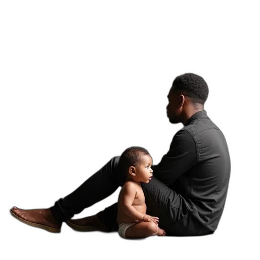 photorealistic, photo, baby, sitting transparent PNG cut-out