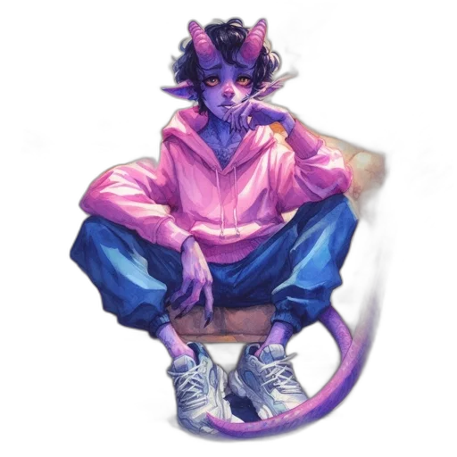 jacket, creature, dragon, staff transparent PNG cut-out