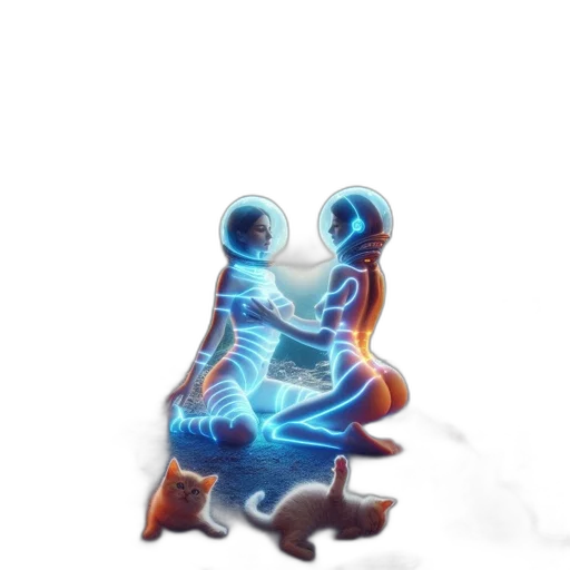 robot, creature, staff, weapon transparent PNG cut-out