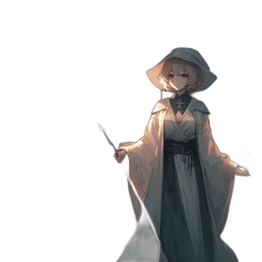 staff, dress, hat, sword transparent PNG cut-out