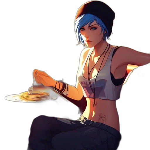 food, concept art, cyberpunk, pixel art transparent PNG cut-out