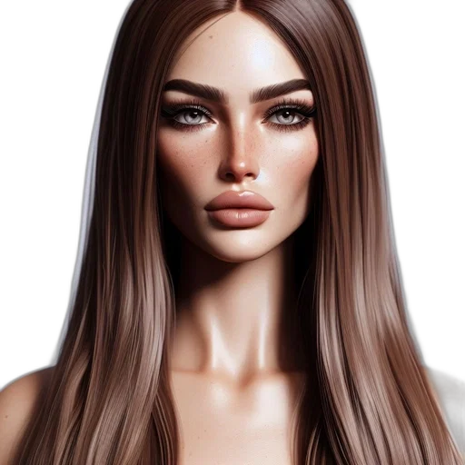 hair, face, photorealistic, fantasy art transparent PNG cut-out