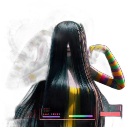 hair, robot, creature, mask transparent PNG cut-out