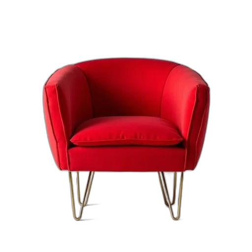 furniture, crown, 3d render, red transparent PNG cut-out
