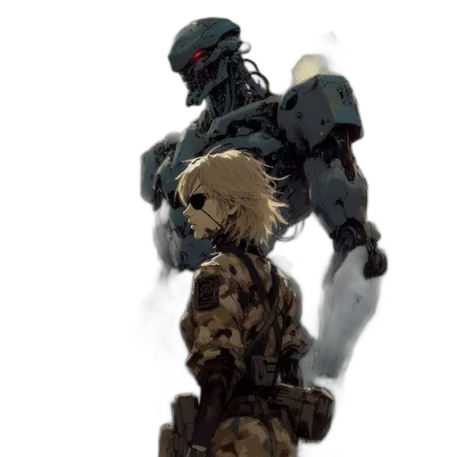 robot, weapon, concept art, cyberpunk transparent PNG cut-out