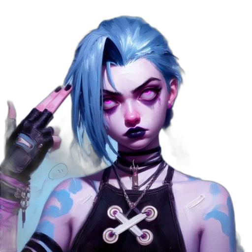 staff, face, jewelry, cyberpunk transparent PNG cut-out