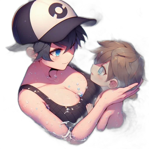 hat, pixel art, anime, concept art transparent PNG cut-out