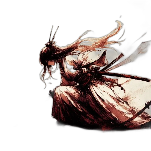 dress, hair, sword, dragon transparent PNG cut-out