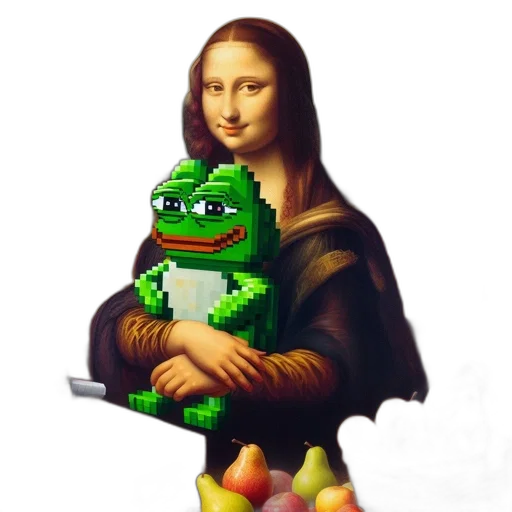 creature, food, pixel art, oil painting transparent PNG cut-out