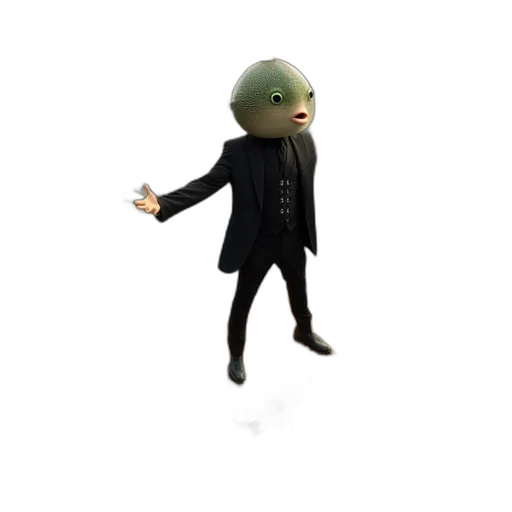 staff, jacket, creature, mask transparent PNG cut-out