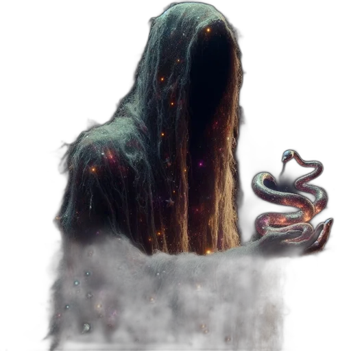 creature, hair, mask, face transparent PNG cut-out