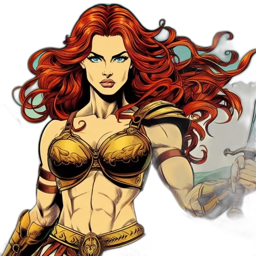 comic book art, fantasy art, concept art, cartoon transparent PNG cut-out