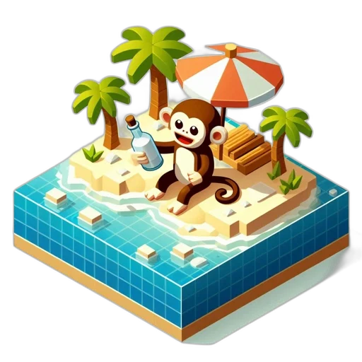 animal, 3d render, concept art, pixel art transparent PNG cut-out