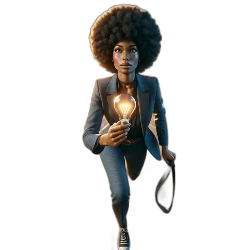 staff, hair, jacket, jewelry transparent PNG cut-out