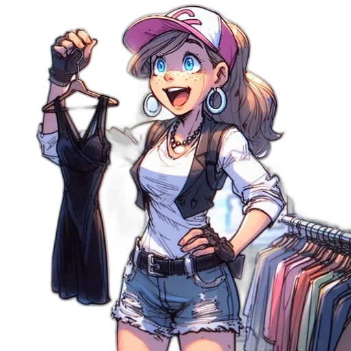 dress, jacket, hat, weapon transparent PNG cut-out