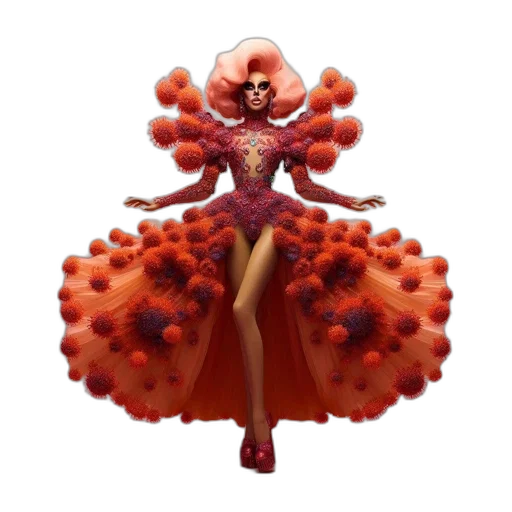 dress, hair, crown, flower transparent PNG cut-out
