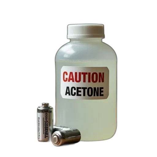 bottle, acetone, caution, label transparent PNG cut-out