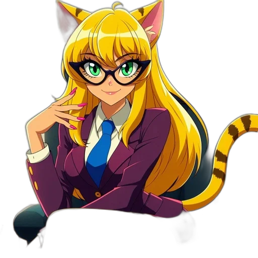 staff, animal, anime, cartoon transparent PNG cut-out