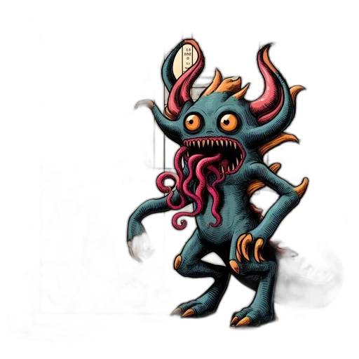 creature, dragon, staff, concept art transparent PNG cut-out