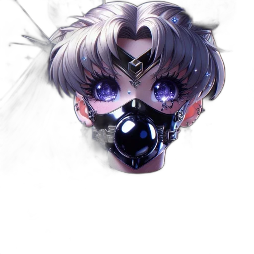 mask, face, robot, hair transparent PNG cut-out