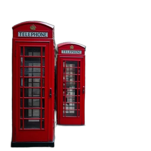 3d render, photorealistic, british, telephone transparent PNG cut-out