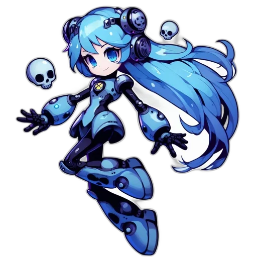 robot, staff, weapon, pixel art transparent PNG cut-out