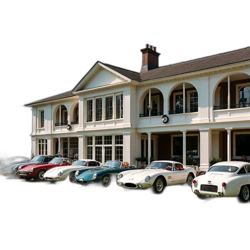 building, car, 3d render, photorealistic transparent PNG cut-out