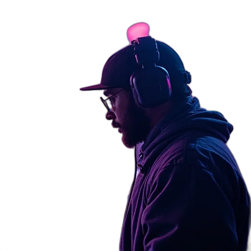 hat, jacket, staff, face transparent PNG cut-out