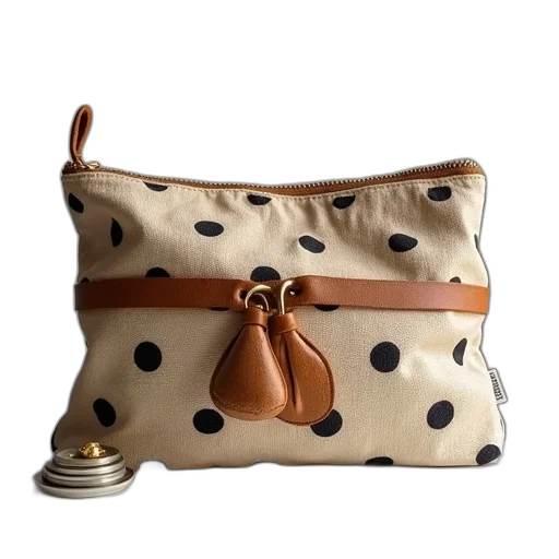 polka, dot, canvas, leather transparent PNG cut-out