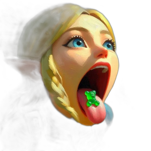 face, food, creature, 3d render transparent PNG cut-out